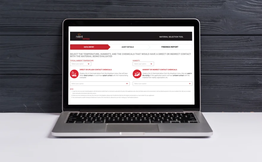 Material Selection Tool screen