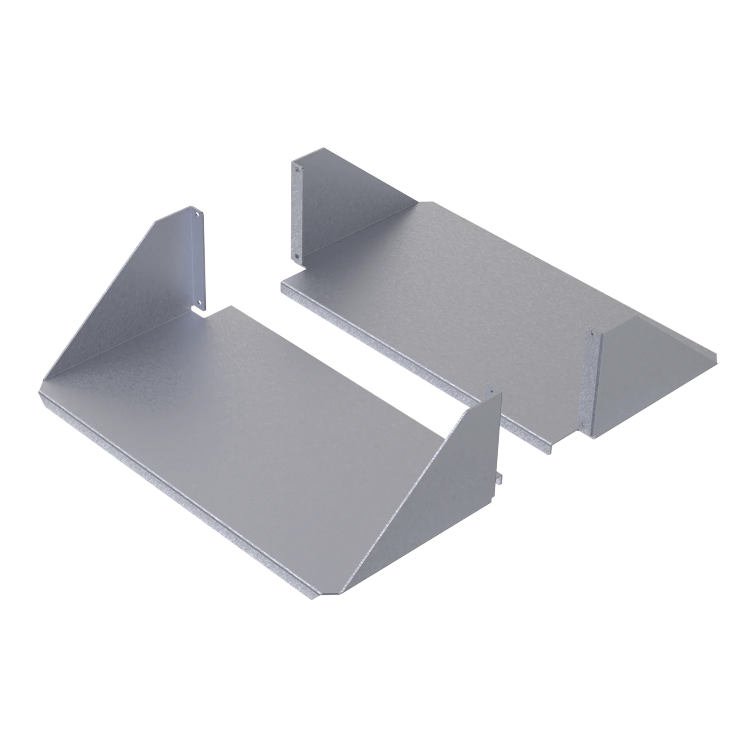 Double-Sided Solid Aluminum Shelf