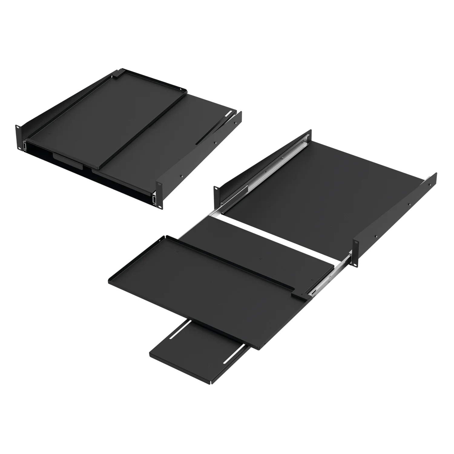 Pivoting Keyboard Shelf with Mouse Tray